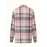 Women's Casual Long Sleeve Gingham Shirt - 100% Polyester Lapel Collar Blouse with Pockets, Regular Fit Plaid Button-Up for Fall/Winter