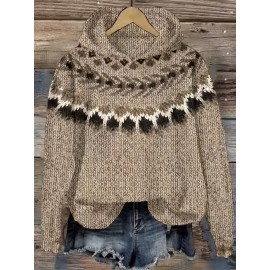 Winter Women's Elegant Hooded Sweatshirt Style Soft Jacquard Rugged Beautiful Fashion Comfortable Casual Vintage Pullover Top Gift