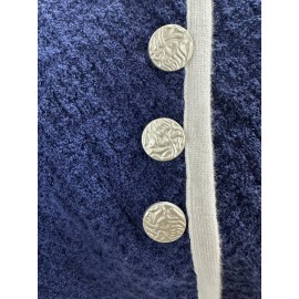 [Women's Navy Blue Sweater] Elegant Fake Two-Piece Sweater for Women | Navy Blue, Waist Accent, Soft Chic, Office & Party Outfits, Machine Washable, Winter, Seasonal Wardrobe Staple, Asymmetrical Detailing, Comfortable Fit, Fashionforward Top, Trendy