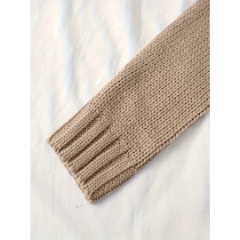 Multi-button decorated large zipper stand-up collar slim-fit cardigan