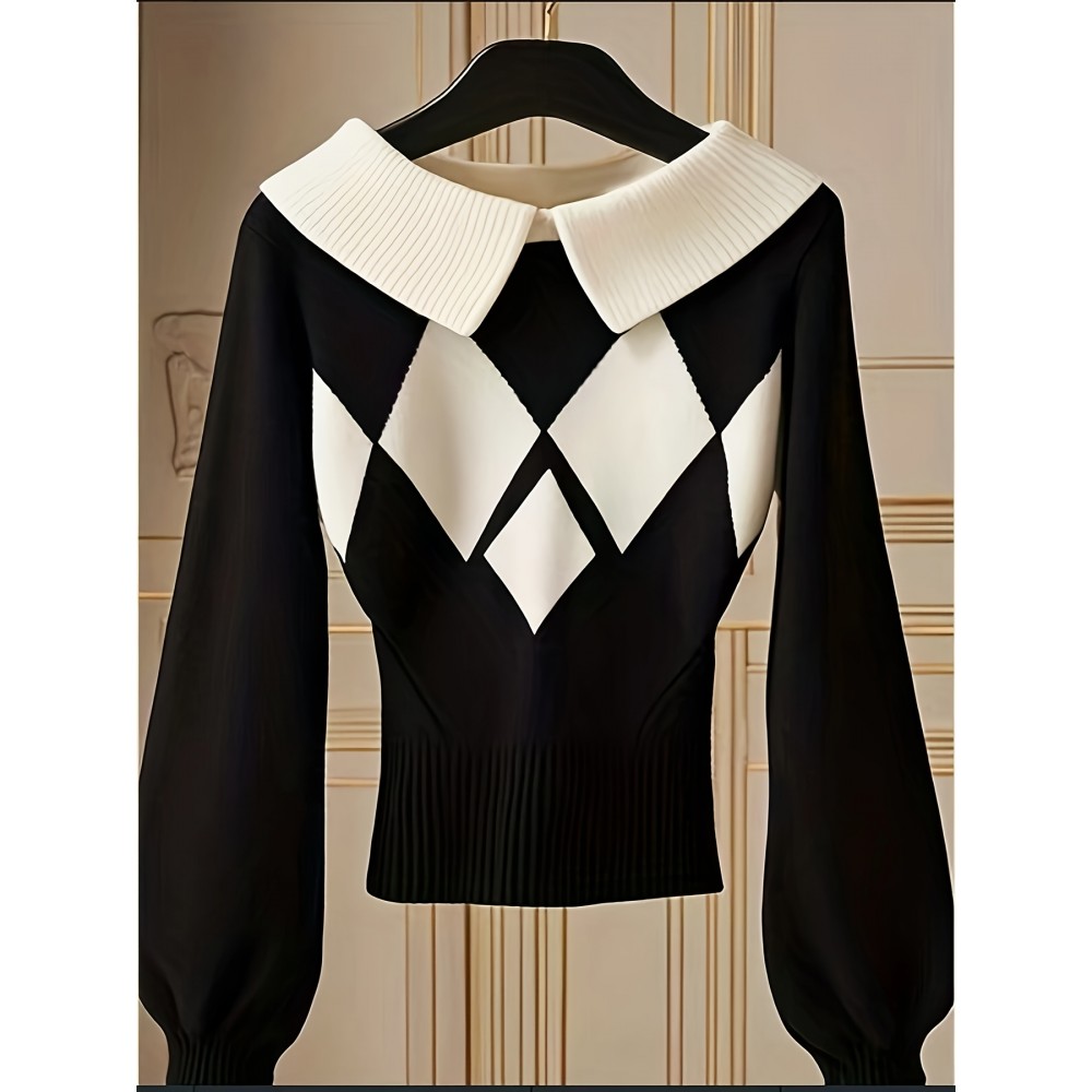 Women's Chic Sweater - Elegant Pullover with Long Flowing Lines, Non-Transparent Winter Sweater for Office, Party, Everyday Outfits - Fall/Winter Women's Fashion Tops, Cute Sweaters, Party Wear, Sophisticated Style, Highquality Knitwear