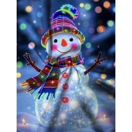 Women'S 3D Printed Snowman & Snowflake Cardigan - Sparkling Winter Sweater Coat with Hooded Collar, Long Sleeve Slim-Fit Outerwear, Machine Washable Christmas Party Outfit, Cozy Casual Winter Jacket for Casual Attire & Holiday Events