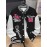 [Varsity Jacket Winter] Women's Oversized Vintage Varsity Jacket - Pink & Black Color Block with Los Angeles Lettering, Baseball Collar & Number 92 Design, Machine Washable Winter Warmth Casual Outerwear for Layering, Plus Size Available