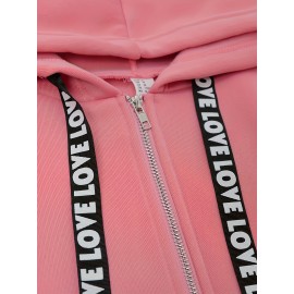 Women's Large Size Sports Zipper Hoodie Casual Long Sleeve with Pockets Ultra Jacket