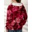 Plus Size Women'S 3D Pink Roses & Pearl Floral Zip-Up Hoodie - Full-Body Print Cozy Pullover Sweatshirt, Long Sleeve Winter Warmth, Casual to Formal Outfits, Ideal Gift for Rose & Pearl Lovers (Autumn/Winter) - Elegant Women'S Fashion