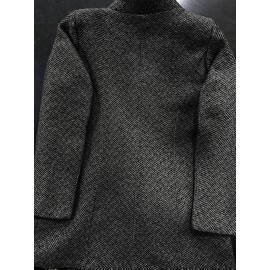 Women'S Plus Size Lightweight Structured Blazer Jacket - Casual Chic Lapel Collar Button Front Long Sleeve Coat, H-Line Silhouette with Structured Lapel Collar & Smooth Non-Stretch Fabric, Solid Color Tailored Fit for Spring/Fall, Versatile for Casual & Formal Outfits (Office, Semi-Formal Events) - Easy Care & Wrinkle-Resistant, Office Wear, Spring Fashion, Classic Design, Durable Material, Highquality Stitching, Stylish Coat, Trench Coat Women Long, Trench Coat For Women, Trench Coat