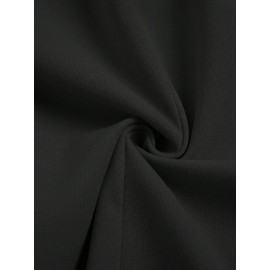 Plus Size, Women's Plus Size Tailored Black Suit Jacket - Elegant Lapel Collar Blazer Coat, Structured Notch Jacket for,, Weddings & Professional Attire, Wrinkle-Resistant Classic Fit (Machine Washable)