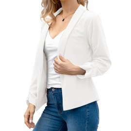 Plus Size, Women's Fall Fashion Blazer- Double-Layer Suit Collar Slim Fit Blazer Jacket, High-Quality Fabric, Exquisite Tailoring, Versatile for Office/Daily/Date/Street, Multiple Sizes/Colors, Easy to Match, Breathable Comfortable, Blazers For Women Plus Size, Blazer For Women Elegant Classy, Blazer Jackets For Women Plus Size, Blazers For Women Elegant Classy, Black Blazer For Women Plus Size, Plus Size Women Blazers, Blazers Plus Size, Curve Blazers For Women,